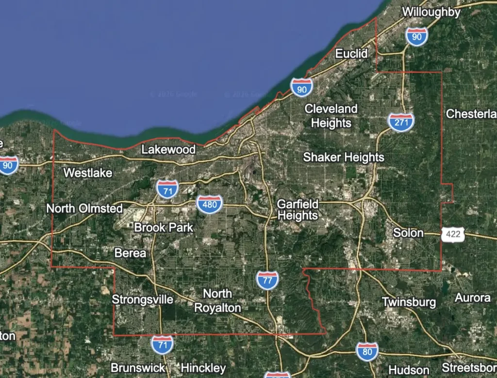 Cuyahoga County OH NEP service area